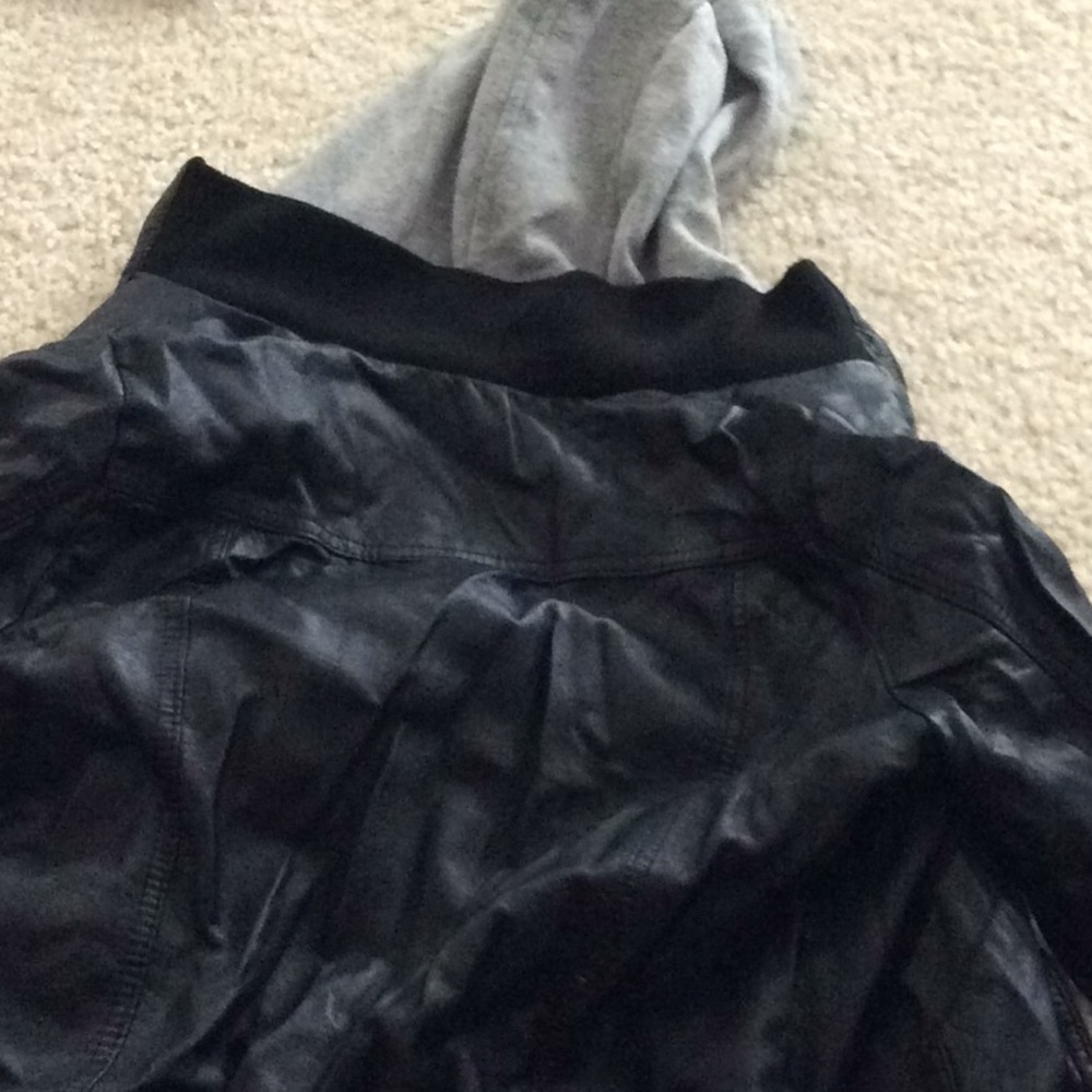Black leather jacket